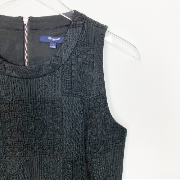 Madewell Textured Afternoon Jacquard Flared Dress - Picture 8 of 12